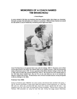 memories of a coach named tim brancheau