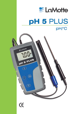 LaMotte 5-0034 pH Meter pH5 plus Handheld Manual