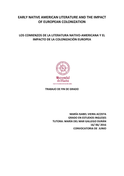 early native american literature and the impact of european