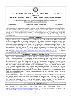 LINCOLN DIOCESAN GUILD OF CHURCH BELL RINGERS