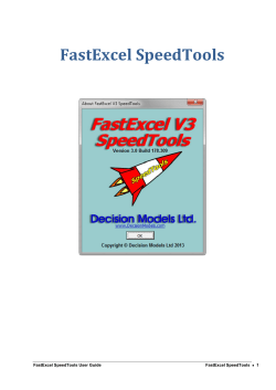 FastExcel SpeedTools
