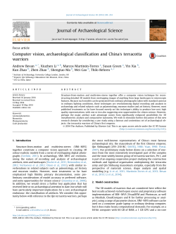 Computer vision, archaeological classification and China`s terracotta
