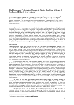 The History and Philosophy of Science in Physics
