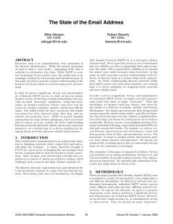 The State of the Email Address