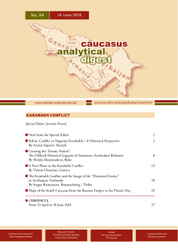 Caucasus Analytical Digest No. 84