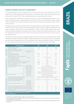 Brazil country fact sheet on food and agriculture policy trends