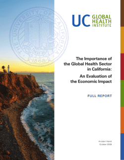The Importance of the Global Health Sector in California