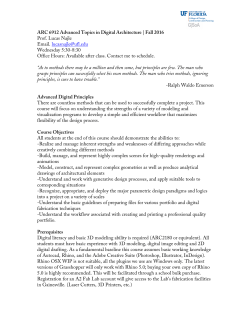 ARC 6912 Advanced Topics in Digital Architecture