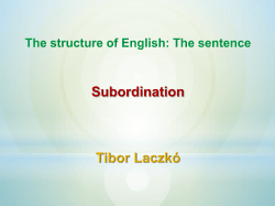 subordinator