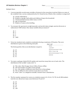 AP Statistics Review: Chapter 1