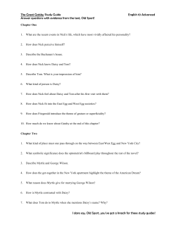 The Great Gatsby Study Guide English 10 Advanced