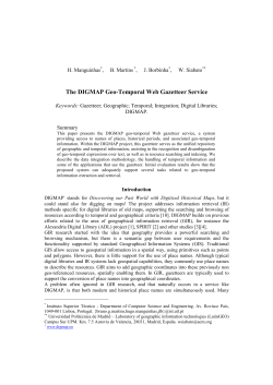 The DIGMAP Geo-Temporal Web Gazetteer Service