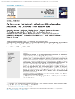 Cardiovascular risk factors in a Mexican middle