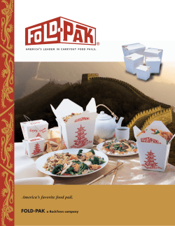 America`s favorite food pail. - Fold-Pak
