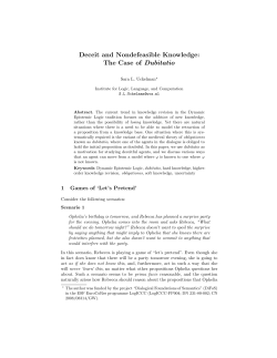 Deceit and Nondefeasible Knowledge: The