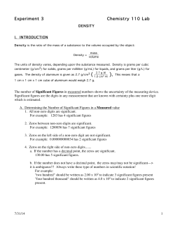 Experiment 3 - Density