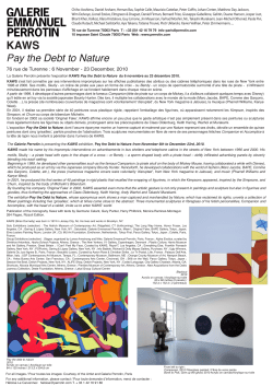 press release - Galerie Perrotin