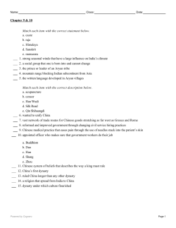 Match each item with the correct statement below. a. caste b. raja c