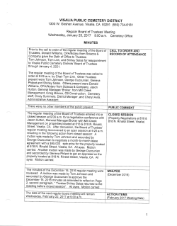 Minutes January 25th 2016