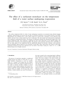 The effect of a surfactant monolayer on the temperature