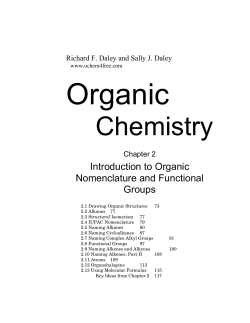Introduction to Organic Nomenclature and
