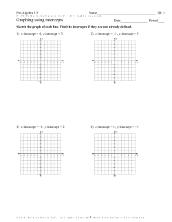 Infinite Pre-Algebra - Graphing using intercepts
