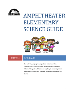 Fifth Grade Science Guide - Amphitheater Public Schools