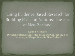 The case of New Zealand.