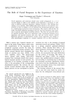 The Role of Facial Response in the Experience of Emotion