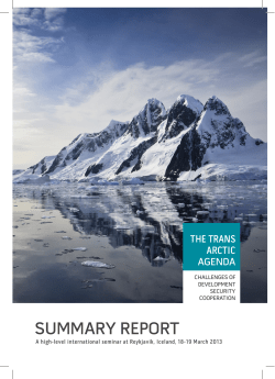 Arctic Agenda Summary Report 2013