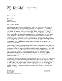 letter - Emory News Center
