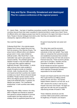 Iraq and Syria: Diversity threatened and destroyed