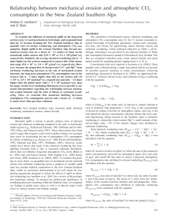Relationship between mechanical erosion and atmospheric CO2