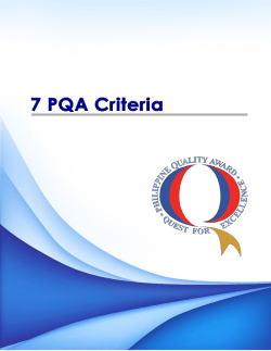 2017-2021 Criteria for Performance Excellence