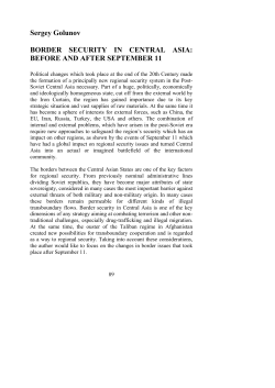Border Security in Central Asia