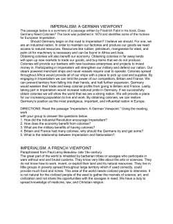 imperialism: a german viewpoint imperialism