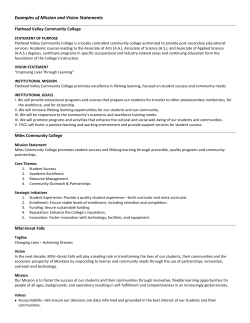 Examples of Mission and Vision Statements