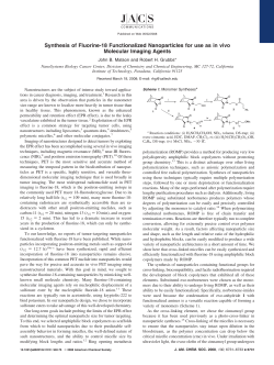 Synthesis of Fluorine-18 Functionalized Nanoparticles for use as in