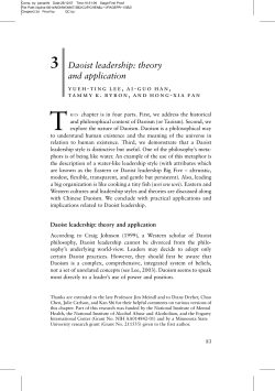 3|Daoist leadership: theory and application