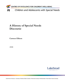 Ellison Special Needs Discourse - Final