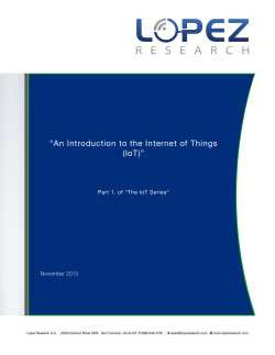 An Introduction to the Internet of Things (IoT)