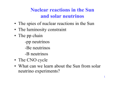 Nuclear reactions in the Sun and solar neutrinos