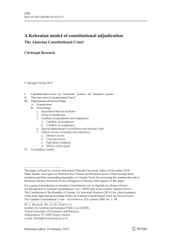 A Kelsenian model of constitutional adjudication