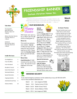 March - Durham Christian Homes