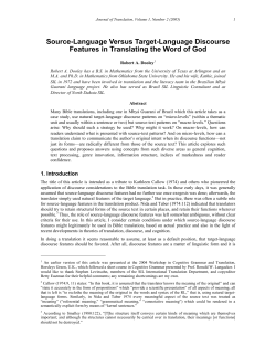 Source-Language Versus Target-Language Discourse