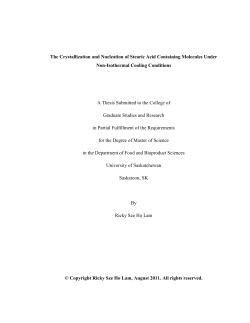 The Crystallization and Nucleation of Stearic Acid Containing