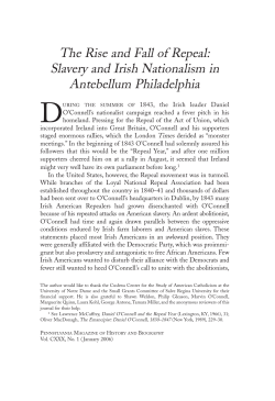 The Rise and Fall of Repeal: Slavery and Irish Nationalism in