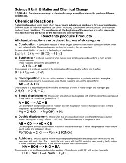 Chemical Reactions