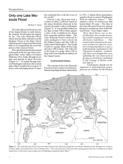 Only one `Lake Missoula` flood