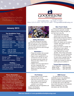 January 2013 - Goodfellow Family Housing